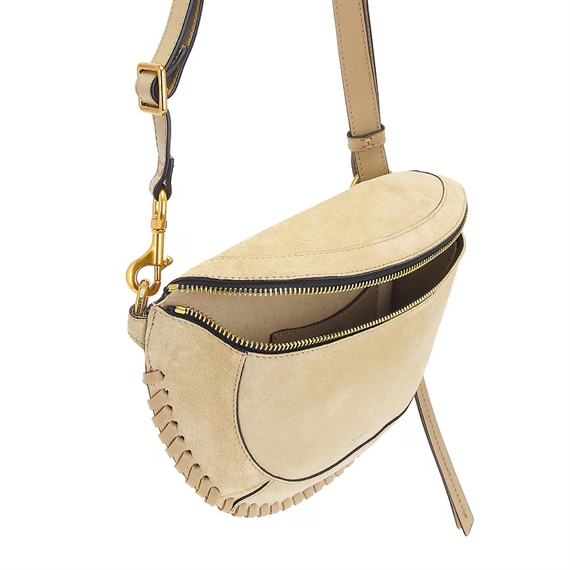 Isabel Marant Etoile Skano Suede bæltetaske, Light Beige